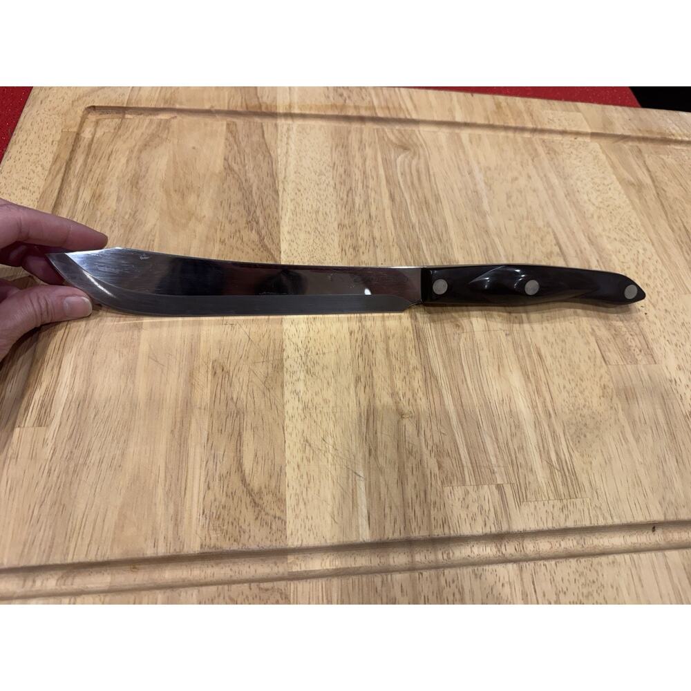 Cutco Carving Knife Stainless Steel Blade Black Handle USA Kitchen Cutlery
